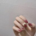 24枚セット短いネイルチップグラデーションネイル蝶结びの装飾爪飾り偽の爪披露宴パーティー二次会入学式卒業式入園式成人式花火大会お花見