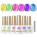 BORNPRETTYマグネットネイル微粒子ラメジェルネイル磁石付きカラージェル鮮やかなカラー猫目キャッツアイジェル6色セットセルフネイルジェルネイルセットUV/...