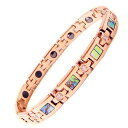 Lobykaゲルマニウムブレスレットレディース腕輪バングルチタンブレスレット貝殻象嵌ジルコニウムキラキラピンクゴールド女性誕生日アクセサリープレゼント