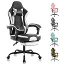 NIONIKゲーミングチェアオットマン付きデスクチェアオフェスチェア連動ひじ掛けハイバックゲーム用チェアgamingchair可愛い多機能135°リクライニングPCゲーミングチェア静音キャスター高さ…