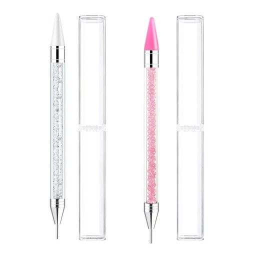 サムコスラインストーンピッキングペンネイルアートDIYクラフト2本セットネイルデコレーションペンダイヤモンドペインティングデコレーションツール