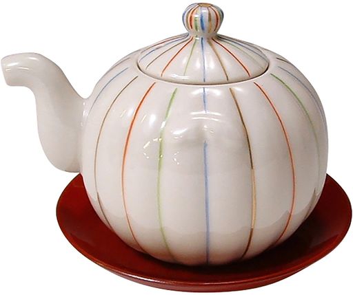 京焼清水焼?油さしホワイト150ml紫泉窯汁注朱台付(化粧箱入)糸車sbh066