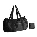 PACKALLボストンバッグトラベルバッグ折りたたみリュック防水スポーツバッグ旅行バッグ持ち運びに便利軽量旅行スポーツキャンプメンズレディース45L(黒)
