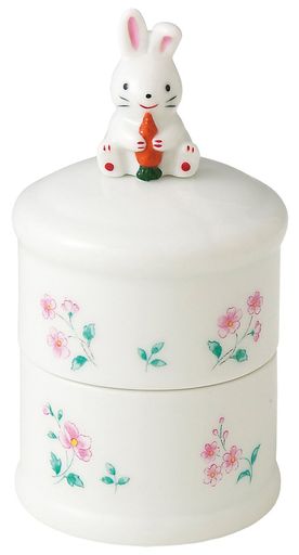 昭峰作うさぎ綿棒入れS6-100