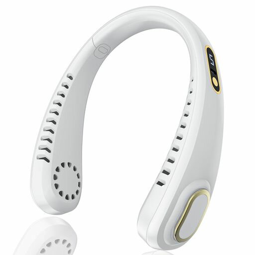 SAMONIC首掛け扇風機ネックファン5段階風量調節大風量5500MAH大容量16.5H超長持続時間ネッククーラー低騒音羽根なし携帯扇風機軽量持ち運び便利熱中症対策高温対策通勤、旅行、ランニング…