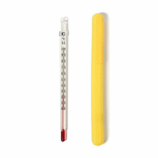 EMPEX(エンペックス)溫度計溫度アナログ棒狀シンプルショートコンパクト風呂お湯棒狀溫度計クリアTG-2262