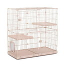 PETEPELA(ぺテぺラ)猫ケージ大型3段広い2段多頭飼いキャットケージ多頭用キャスターローラー大きい可愛い増やせるワイドケージセットメインクーンラグドール組み立て簡単おしゃれ足場室…
