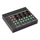 LINBEヘッドフォンアンプ、4チャンネルオーディオミキサーポータブルヘッドフォンアンプ軽量ボリューム調節可能なノブ5V電源インターフェイス付きヘッドフォンミキサーギターTV携帯電…