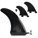 FUNKTIONロングボード用8インチフィン+FCS対応サイドフィン3枚セット黒FKGFCC-L8-SET-BLK-LT