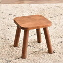 JIHYECOU椅子木製低いスツール正方形積み重ね24x24x24.5cm子供用ウォールナット腰掛け玄関踏台小さい台フラワースタンド花台室内組立簡単ミニスツールウッドスツール(ウォールナット)