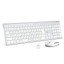 iCleverキーボードワイヤレスキーボードマウスセット日本語JIS配列静音超薄型typec充電式フルサイズテンキー付きマウス3段調節可能DPI無線2.4Gパソ...