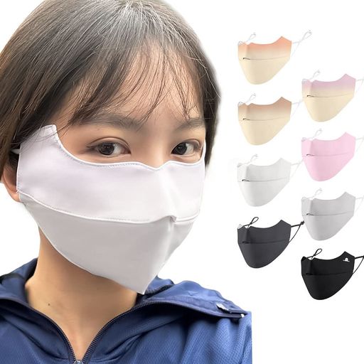 [Besince]スポーツマスクフェイスマスクUPF50+UVカット紫外線対策洗えるマスク日焼け防止日よけひんや..