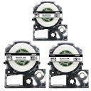 OGOUGUAN互換テプラテープ12mm白SS12KキングジムテープカートリッジテプラPROてぷらーテープ3個セット