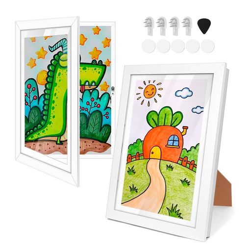YTOPRO2個セットアートフレーム子供の絵a4額縁壁掛けポスターフォトフレームアートパネル写真立て50~15..