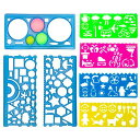 定規テンプレート製図描画お絵描き定規デザイン定規半円分度器幾何学クラフト描画定規プラスチック中空定規曲線定規建築定規多形定規製図用テンプレート文具用品描画用品計...