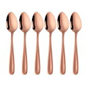 BuyerStarスプーンティースプーン6本セット13.5cmおしゃれデザートコーヒーデミタススプーン18-0ステンレス鋼製鏡面仕上げ食洗機対応家庭来客業務用ロ...