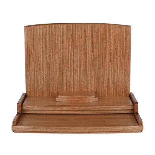 ミニ仏壇オープン簡易仏壇メモリアルステージ上置き手元供養コンパクト収納可(ウォールナット色)