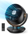 DreoFansforHomeサーキュレーター扇風機【2024新登場】120°上下手動+90°自動首振18.3mパワフル送風4段階風量調節静音リモコン付き8Hタイマー付き自動運転お手入れ簡単換気空気循環部屋干し冷房