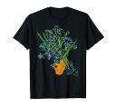 花瓶の花菖蒲現代美術絵画Tシャツ
