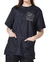 UMORA半袖ペット美容師スモック作業服エプロングルーミング作業着帯電防止防水ペット犬猫ペットショップ用ペットヘアカット服ポケット2つ付き(トイプードルL)
