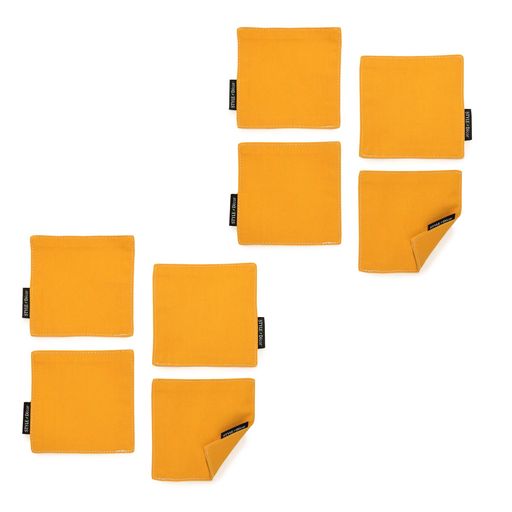 スタイルデコール(STYLEDecor)コースターリバーシブル8枚セットマンダリンオレンジ綿100%おしゃれ布洗えるスタイルデコールW3003222