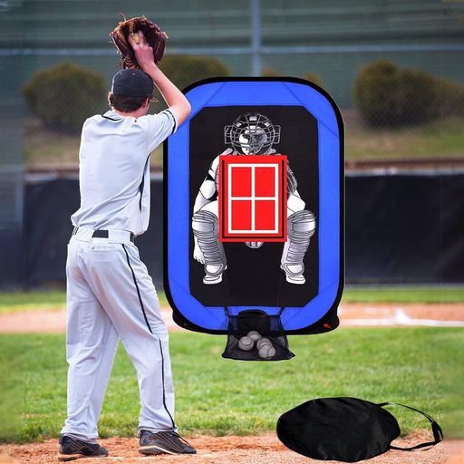 ピッチングネット野球ピッチングトレーニング器具137*90*120cm折りたたみキャリーバッグ付き野球ストラ..
