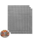YFFSFDCバーベキュー網3枚入り(40*33CM)BBQマットバーベキューグリルマット調理シート焼き網グリルマットパッドバーベキュー用品焦げ付き防止再利用可...
