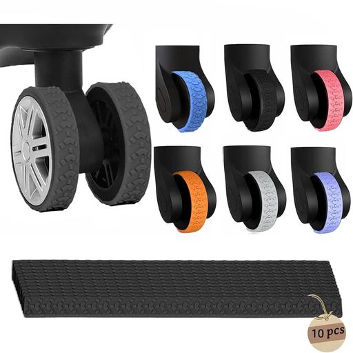[Limspace]タイヤカバーキャスターカバー10個セット強力粘着車輪カバー汚れ転がり防止スーツケーススー..