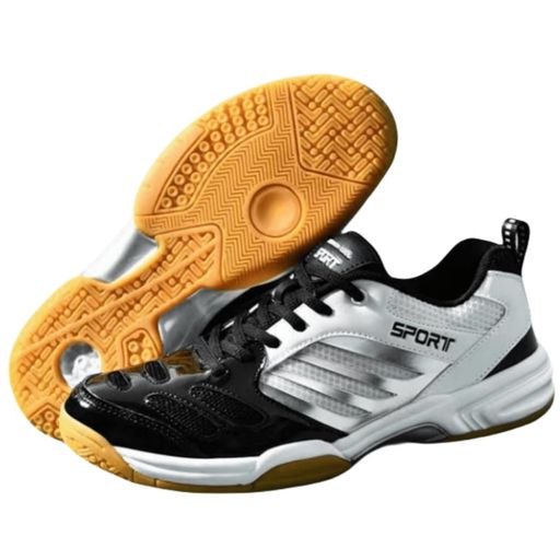 [GAENZA]バドミントンシューズメンズ片方の靴の重さ250gの超軽量スニーカー滑り止めの耐摩耗性靴底は卓球バレーボールなど多くのアウトドアスポーツに適している(ブラック大人27.5cm数値…