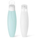 NUOLUXシャンプーボトル詰め替え150MLシリコントラベル容器ボトル2025旅行携帯用おしゃれ浴室洗面所シャンプー持ち歩き容器持ち運び便利グッズ2本セット緑+ホワイト