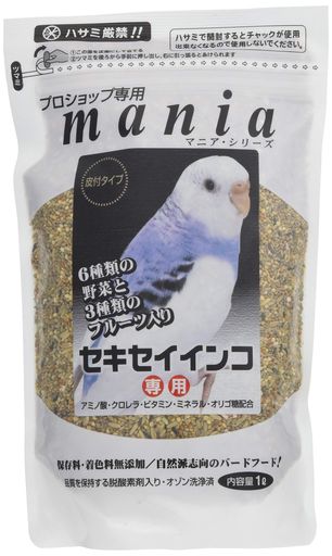 MANIA(マニア) プロショップ専用 セキセイインコ 野菜フルーツ風味 1リットル (X 1)