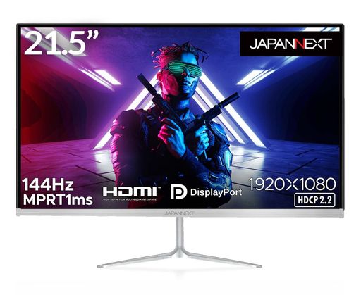 Display Monitor （Other） - JAPANNEXT21.5インチゲーミングモニター144Hz1msフルHD1920x1080解像度TNパネルディスプレイ(HDMI/DisplayPort/VESA対応/ブルーライトカット/視野角170°)