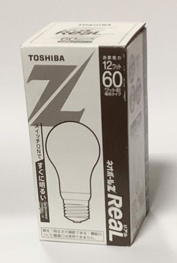 TOSHIBA ネオボールZ REAL 電球形蛍光ランプ 電球60Wタイプ 電球色 EFA15EL/12-R-GU