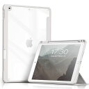 AOUB IPAD 9世代 ケース 10.2 インチ IPAD ケース 第9/8 /7世代 2021 2020 2019 透明バックカバー ペン収納 三つ折スタンド オートスリープ機能 軽量 薄型 傷つけ防止 PU合成レザー TPU(2)