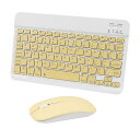 SUPER DREAM BLUETOOTHキーボードマウスセット IPAD対応キーボード タブレット/スマホ用キーボード 10インチ ワイヤレスキーボード 充電式 可愛い コンパクト 薄型 軽量 携帯便利 WINDOWS MAC IOS(2)