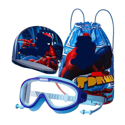 [FEIFEISISTER]スイミングゴーグル子供キッズスイムキャッププールバッグ2点セット3点セット水泳軽量防水くもり防止耳栓付き調節可能かわいいプール海(4)