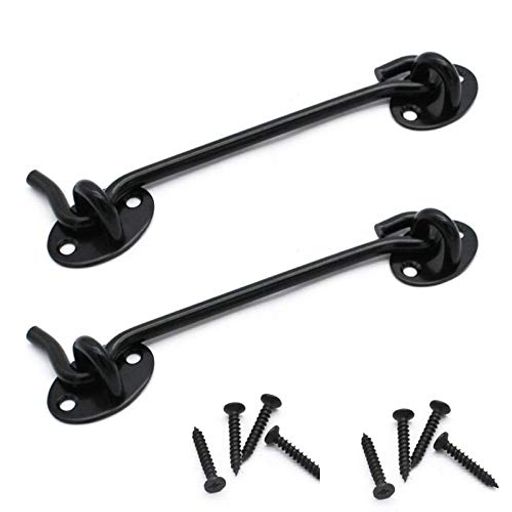 2個セットゲートラッチドアロックアオリ止スライド式フックロック錠前ネジ付き窓引き戸ガレージ窓スライドドア寝室用長さ150mm