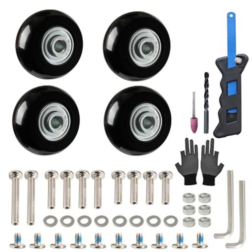 4個セットあいふケースキャスター交換スーツケースタイヤ交換キット車輪補修静音車輪キャスター交換修..