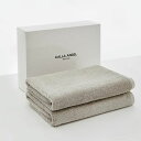 CallaAngelNewYork【エジプト超長綿GIZA86100%】大判高級バスタオル2枚組高吸水柔らかい甘撚り厚手無地上質コットンOEKO-TEX認証ホテル仕様ギフト白箱入り〔約68x138cm〕グレー