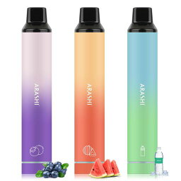 電子タバコ 使い捨て VAPE 15000回吸引可能 超大容量 3風味セット(3) 持ち運び 使い捨てシーシャ 爆煙 水蒸気タバコ 禁煙グッズ ニコチン・タールなし LEDライト付き ARASHI