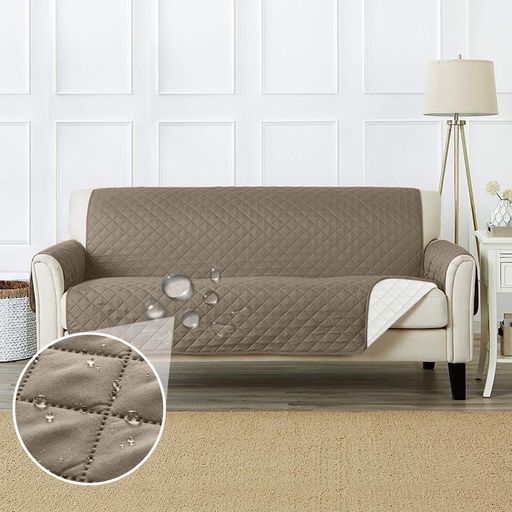 Melvintソファーカバー2人掛け撥水加工「飲み物のこぼしも心配なし」丸洗い可能ソファカバー防虫・防ダニ・抗菌・防カビ加工マルチカバー傷防止犬猫対策防汚カバー四季適用(カーキ・2…