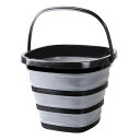 パール金属折りたたみバケツ10L角型四角コンパクト収納ブラック幅30.5x奥行31x高さ24cm洗車アウトドアキャンプAZ-5501