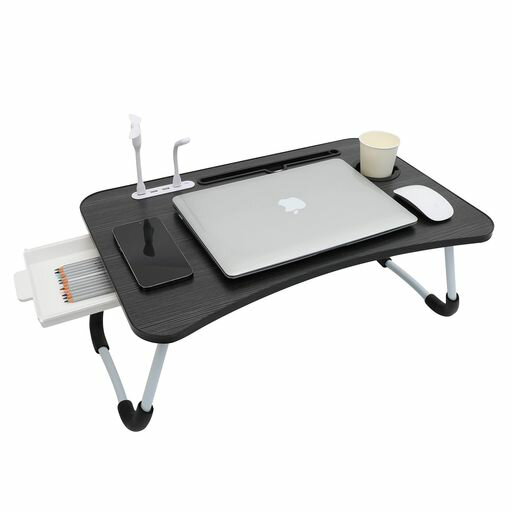 EternalWingsベッドテーブルローテーブルUSBポート*4折り畳みテーブル机ローテーブルベッドテーブルノートPCパソコンテーブルちゃぶ台多機能軽量省スペース引き出し付き/引き出しなし多機…