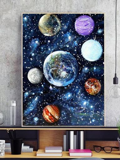 LEADINTOPダイヤモンドアート四角いビーズ銀河系30X40cm全面貼り付けタイプダイヤモンドペインティングスクエアアート人気ビーズアート大人子供DIY手作り手芸キットプレゼント芸術品装飾