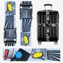 Teeoff2PackElasticLuggageStrapsSuitcaseBeltsTravelBagAccessories2パック弾性荷物ストラップスーツケースベルトトラベルバッグアクセサリー調節可能220CM(Anime)