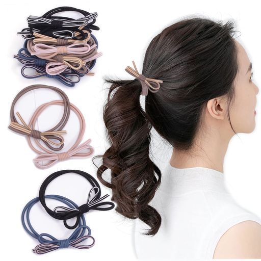 BIANHUAN ヘアゴム リボン 大人っぽい シンプル おしゃれ ヘアアクセサリー ヘアアクセ 大人 かわいい 細 ヘアアレンジ オフィス リングゴム まとめ髪