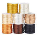 PH PANDAHALL ナイロン糸 8ロール 約10M/ロール 結び紐 手芸 直径約2MM ナイロンロープ 手編み ブレスレット ハンドメイド 中国結び用 D...