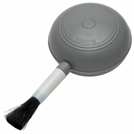 ティ・エス・ケイハンドブロワーカメラ用パソコン用エアダスター手動ブラシキャップ付きグレーTA-03
