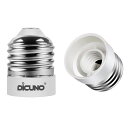 DICUNO E26→E12 口金変換アダプター 電球ソケット 難燃性材料 最大仕事率200W 165度耐熱 2個セット