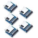 AIDEEPEN 5個セットマイクロSDストレージ拡張ボードマイクロSDカードメモリシールドモジュール ARM AVR用ピン付き(2)